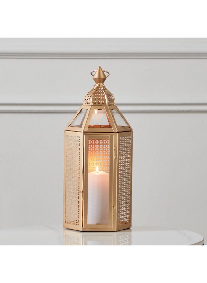 Home Box فانوس ديكوري معدني إيسابا - 16x16x38 سم - Image 1